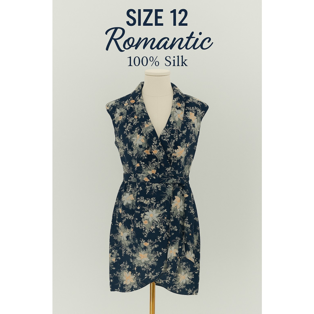 Oasis 100% silk floral wrap dress